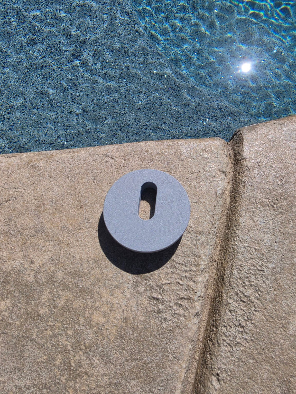 MRKSENS replacement deck jet cover plate shown poolside